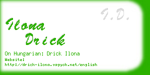 ilona drick business card